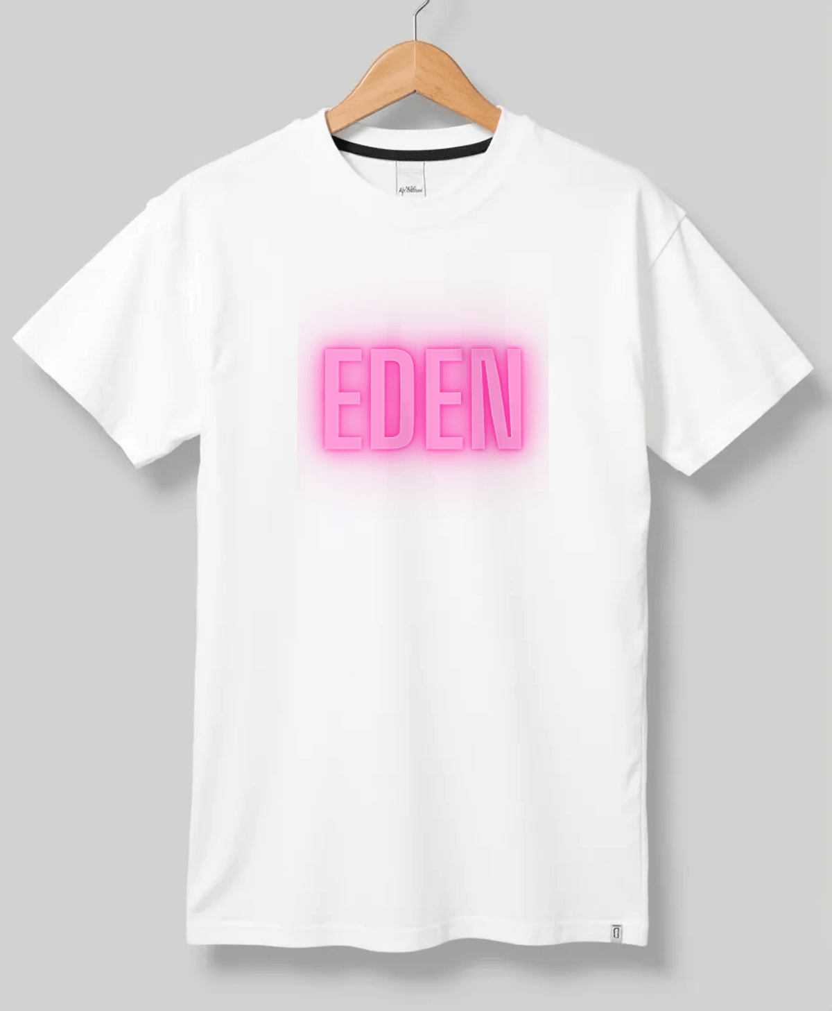 Personalized EDEN Neon-Pink Lettering T-Shirt