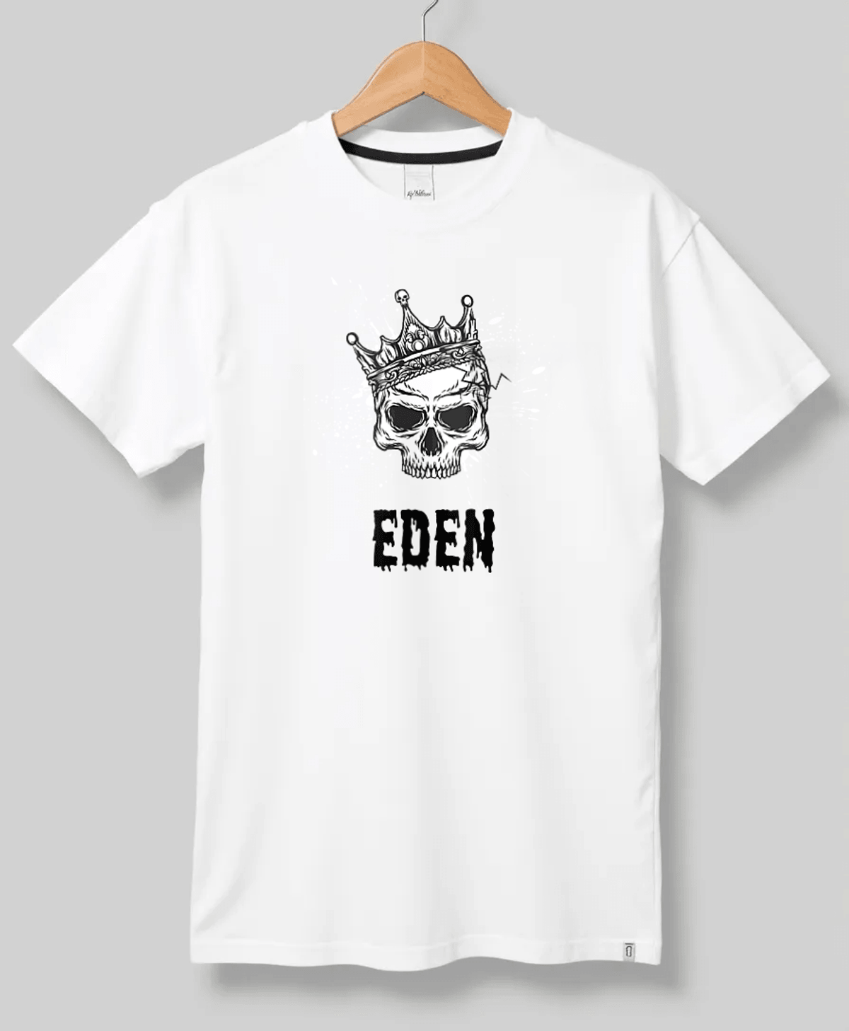 Personalized EDEN T-Shirt with Crowned Skull