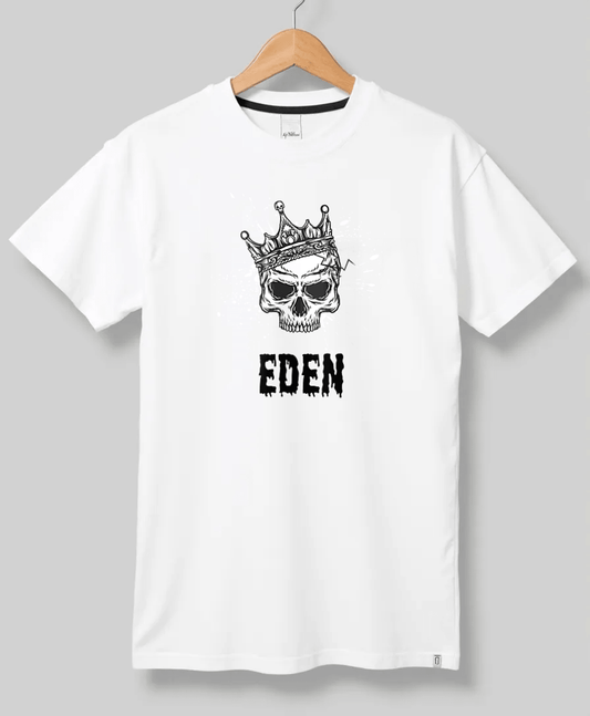 Personalized EDEN T-Shirt with Crowned Skull