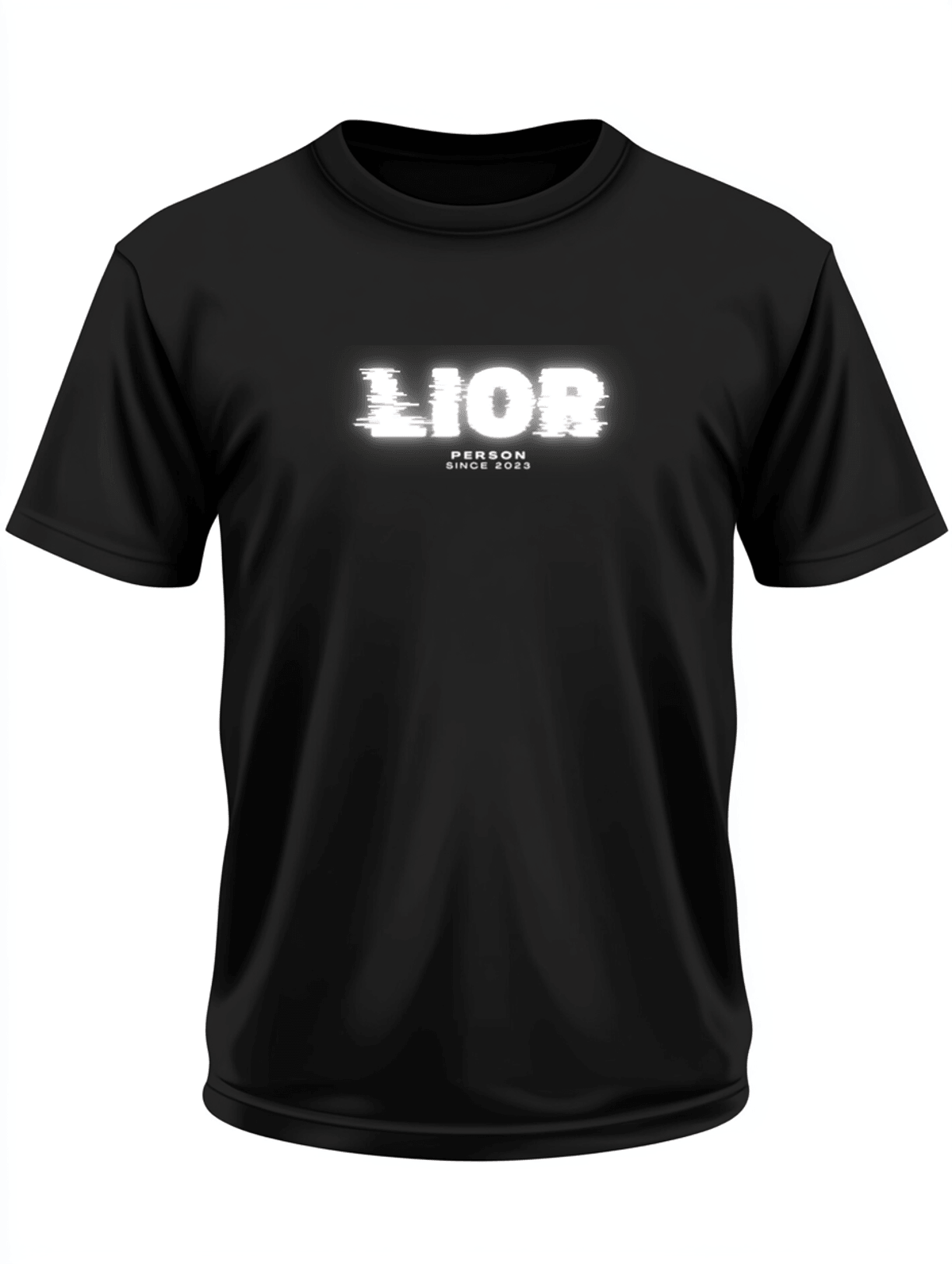 Personalized LIOR Glitch-Style T-Shirt