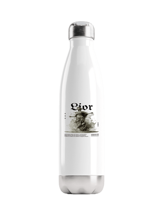 Personalized LIOR Water Bottle with Classical Illustration