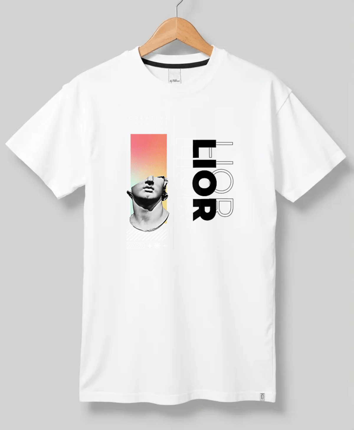 Personalized LIOR T-Shirt with Classical Art Panel