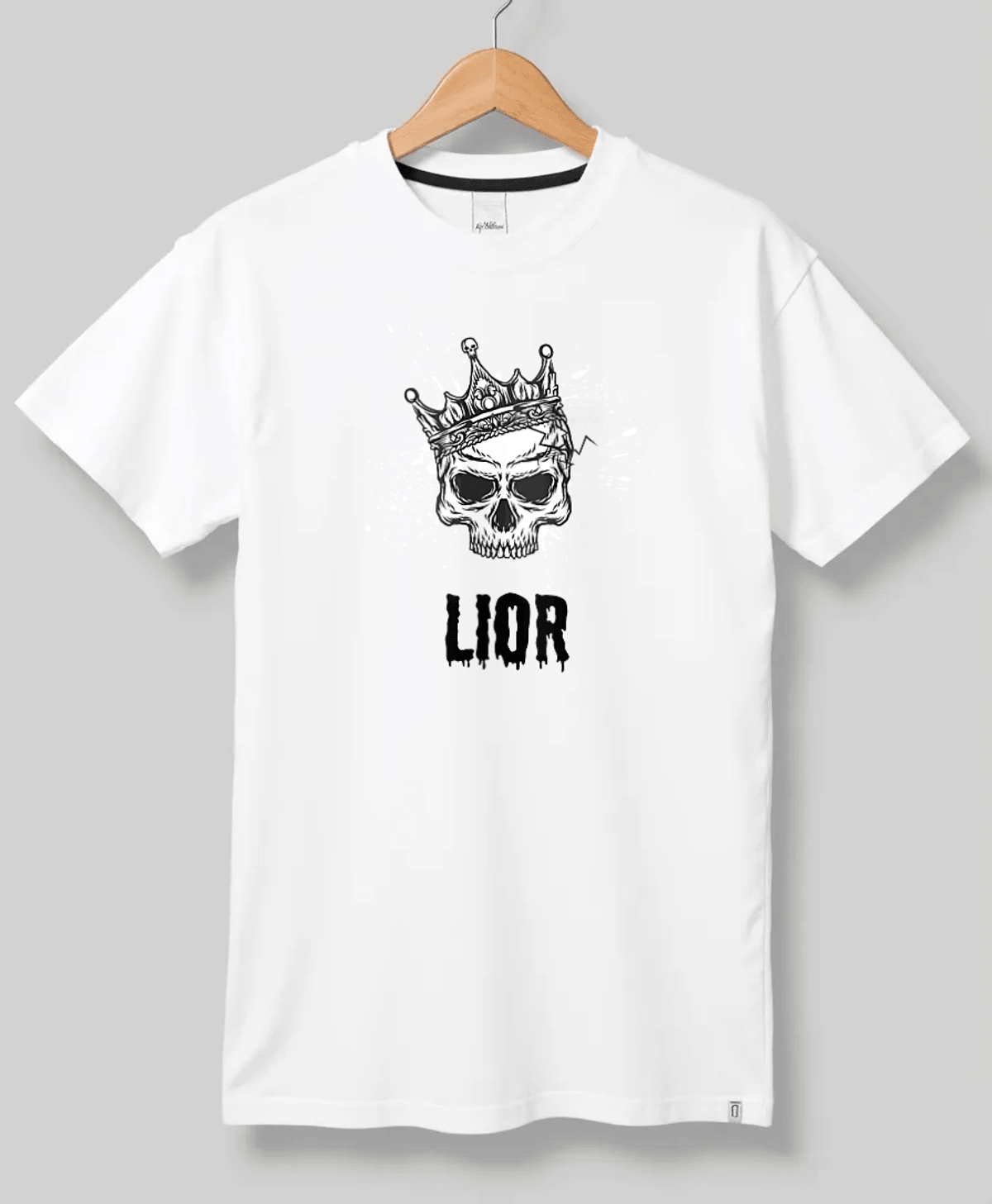Personalized LIOR T-Shirt with Crowned Skull