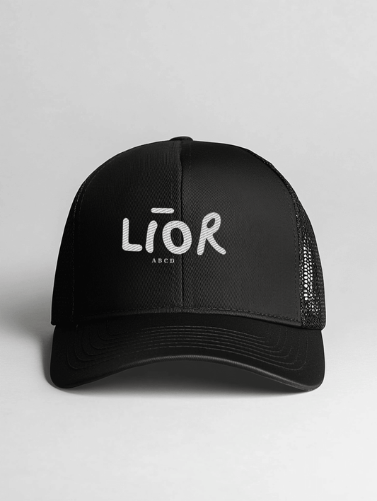 Personalized LIOR Black Trucker Cap